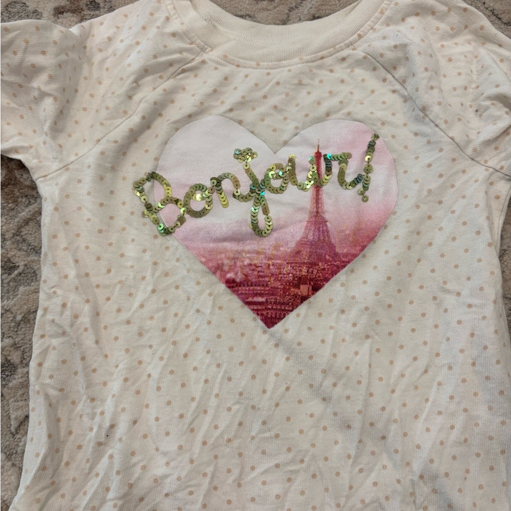 Bonjour Heart Kids Shirt